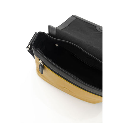 Yellow Leather Women Crossbody