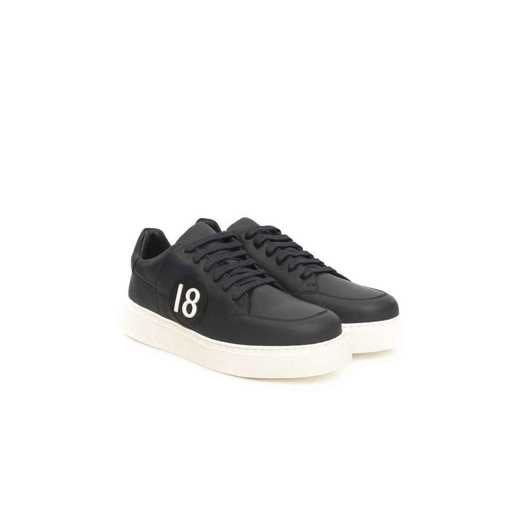 Blue Cowhide Men Sneaker