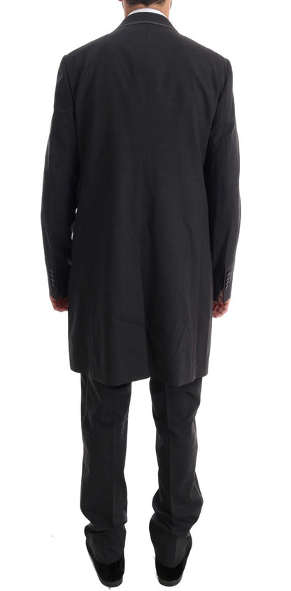 Gray Wool Stretch 3 Piece Two Button Suit Dolce & Gabbana