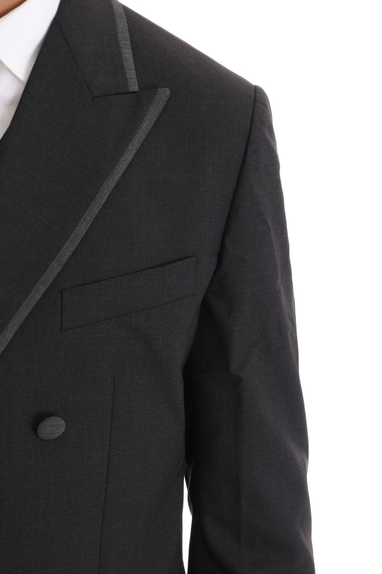 Gray Wool Stretch 3 Piece Two Button Suit Dolce & Gabbana
