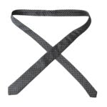 Dark Gray 100% Silk Patterned Adjustable Men Tie