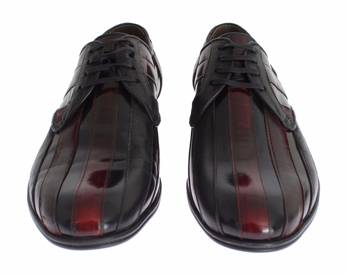 Black Bordeaux Leather Dress Formal Shoes Dolce & Gabbana