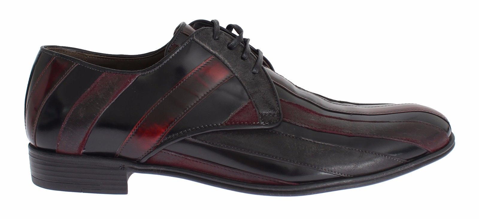 Black Bordeaux Leather Dress Formal Shoes Dolce & Gabbana