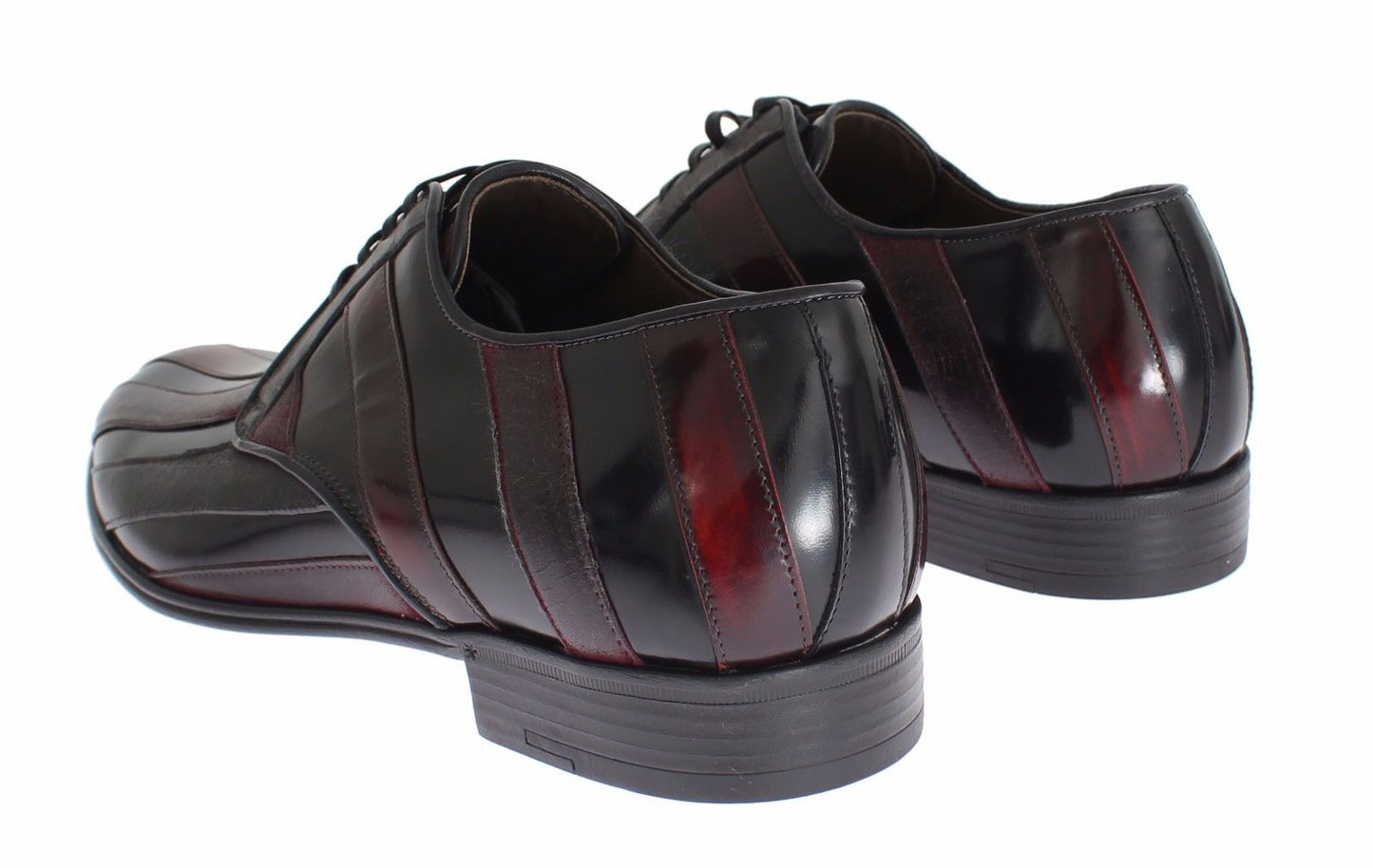 Black Bordeaux Leather Dress Formal Shoes Dolce & Gabbana