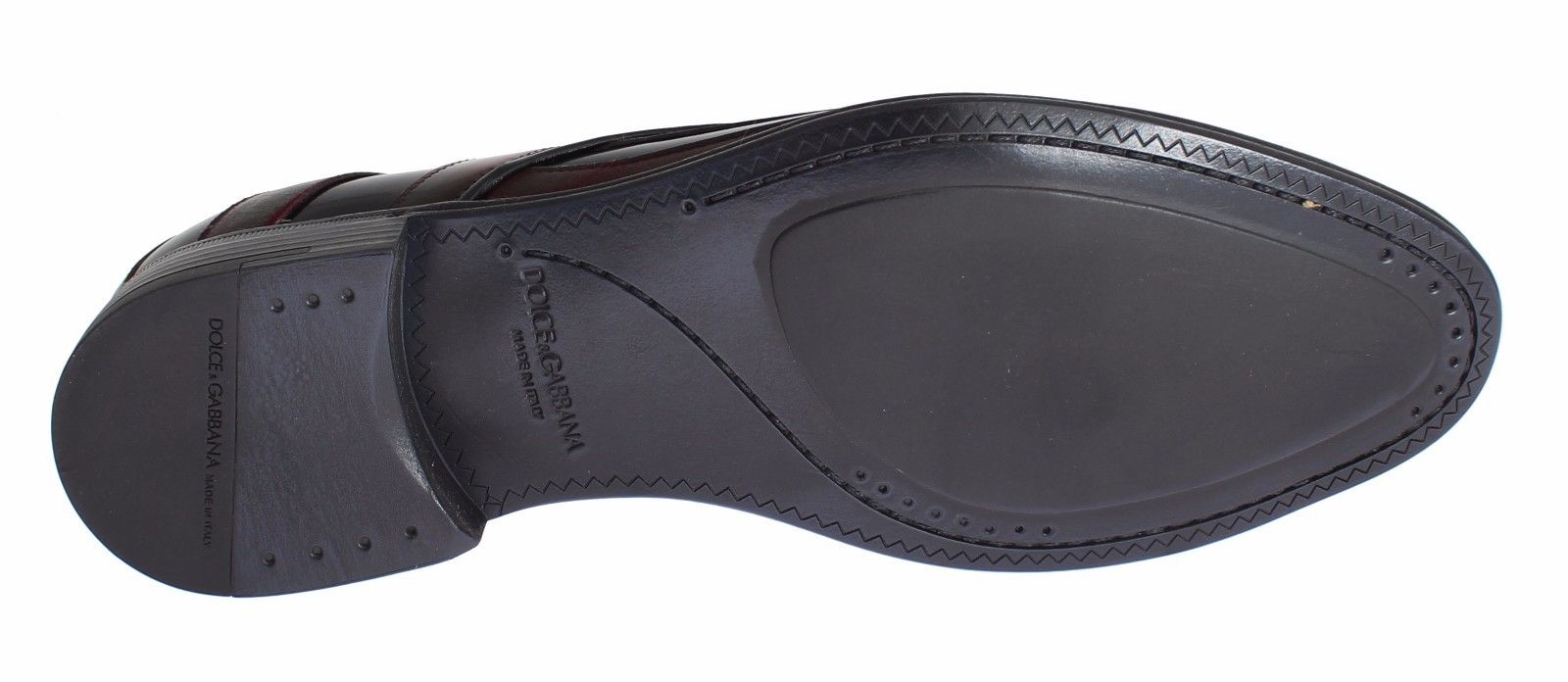 Black Bordeaux Leather Dress Formal Shoes Dolce & Gabbana