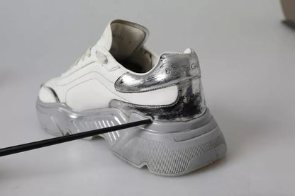 White Silver Daymaster Low Top Sneakers Shoes