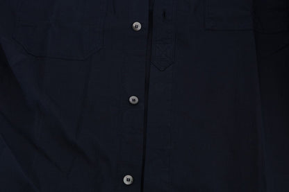 Blue Casual Cotton Long Sleeve Shirt John Galliano