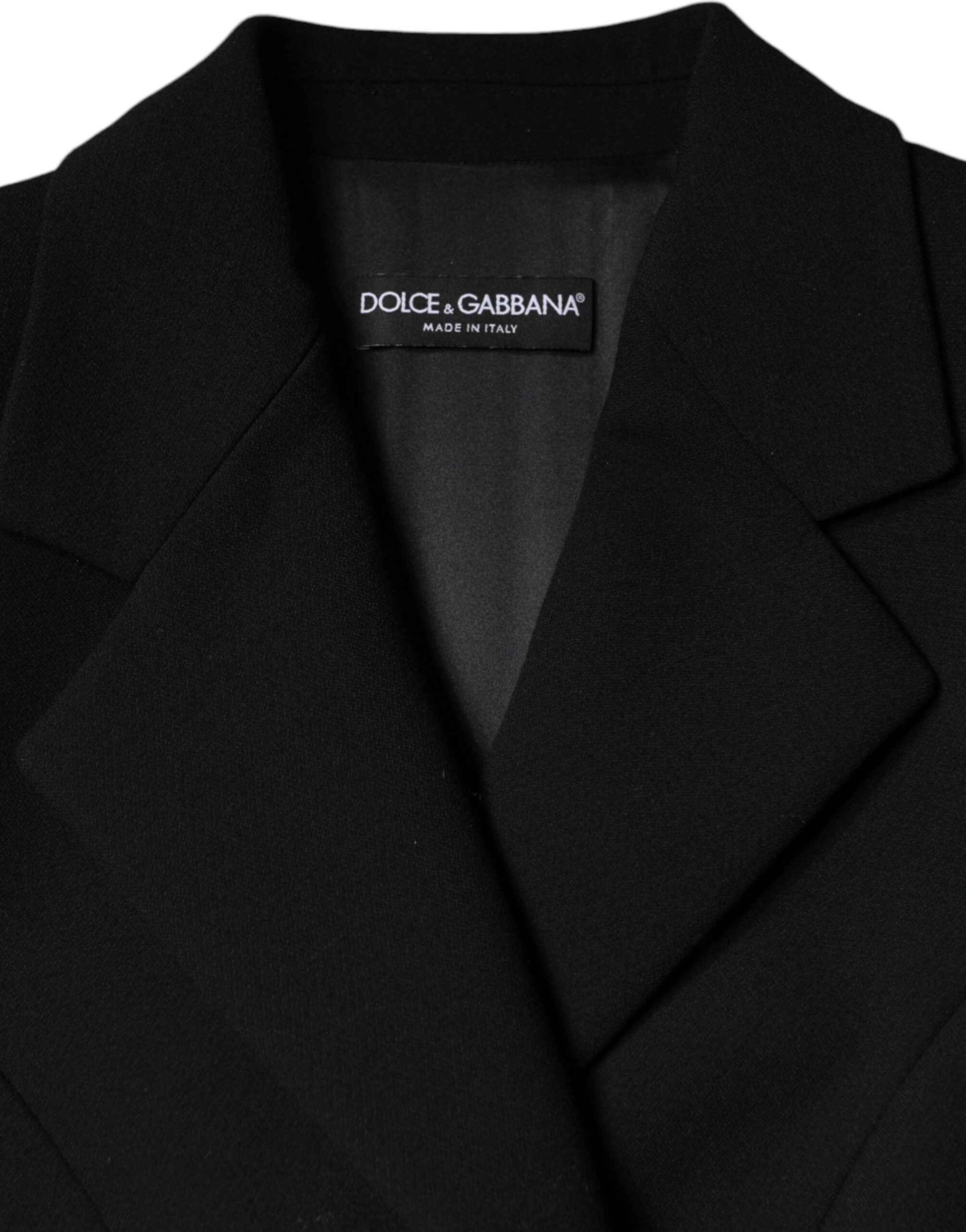 Black Double Breasted Trench Coat Jacket