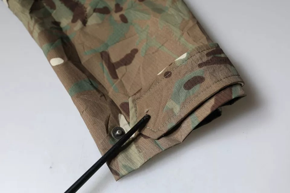Multicolor Camouflage Collared Coat Jacket