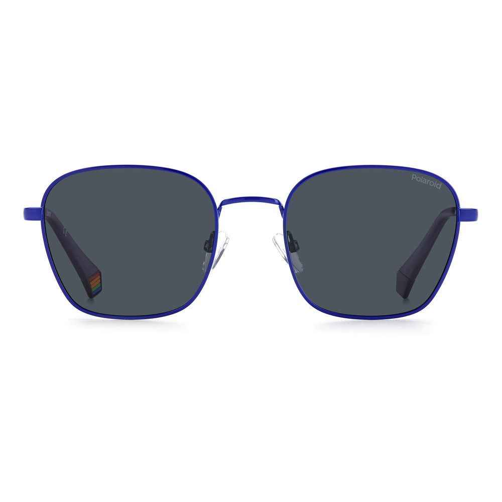 Blue Stainless Steel Sunglasses