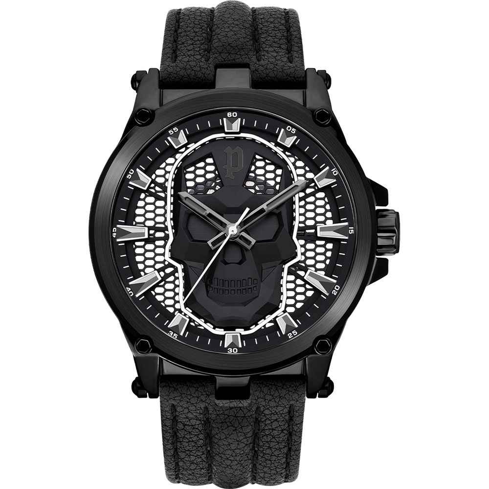 Black Leather Dress Watch