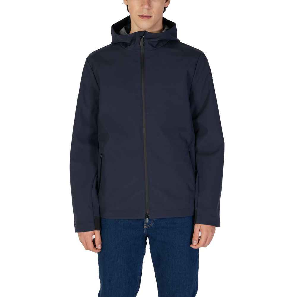 Blue Polyester Shell Jacket