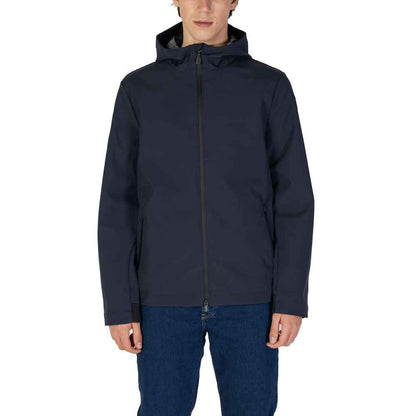Blue Polyester Shell Jacket