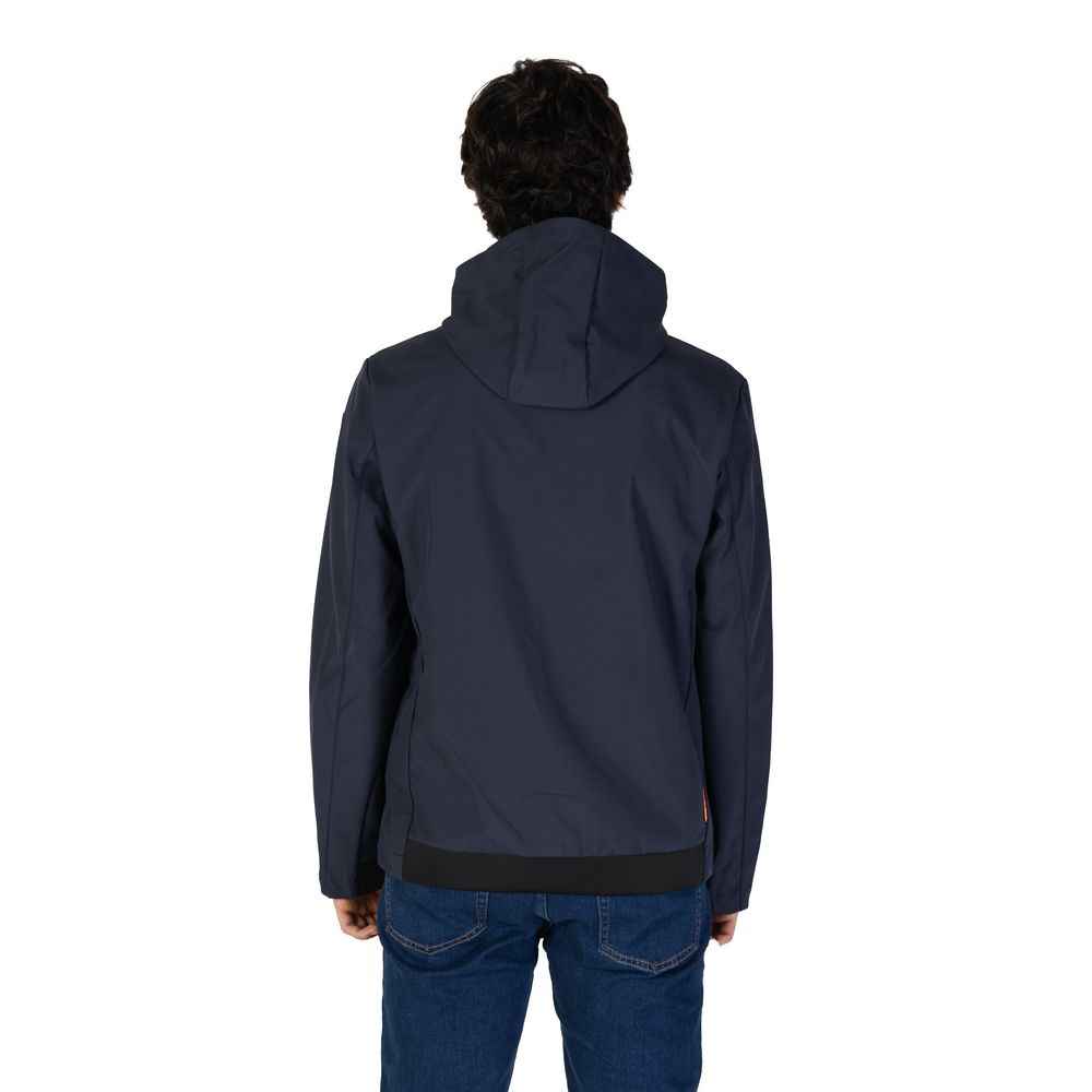 Blue Polyester Shell Jacket