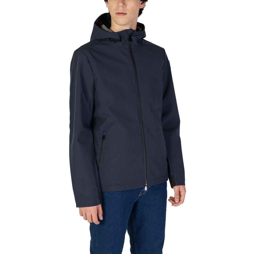 Blue Polyester Shell Jacket
