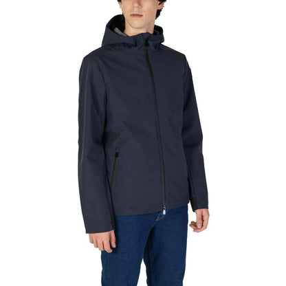 Blue Polyester Shell Jacket