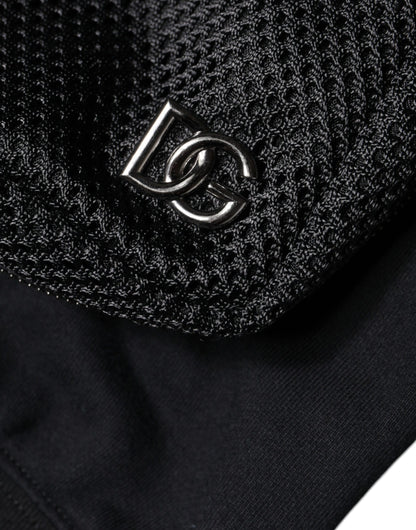 Black Hooded Pullover Men Sweatshirt Sweater
