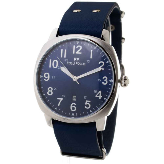 Blue Leather Dress Watch