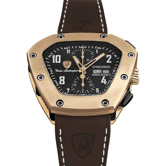 Black Leather Dress Watch