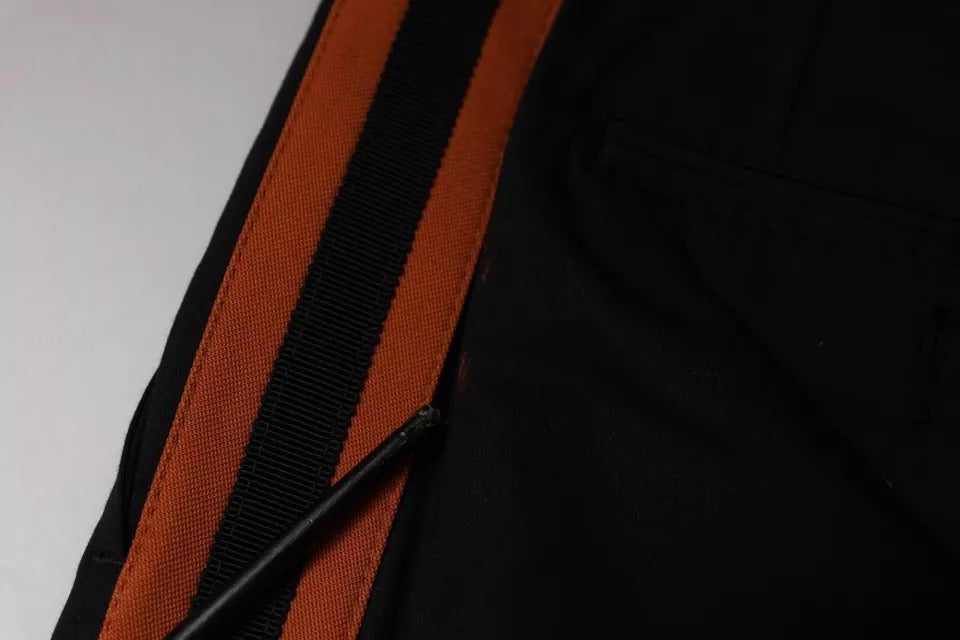 Black Cotton Stretch Skinny Men Dress Pants