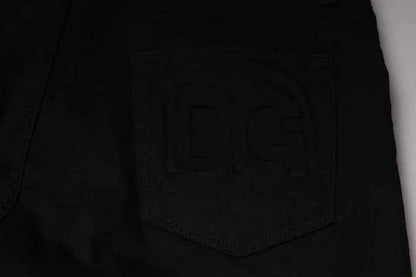 Black Cotton Stretch Skinny Men Denim Jeans