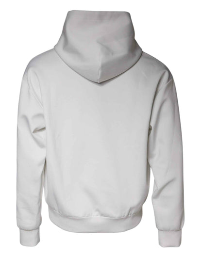 White D&G Logo Hooded Men Sweatshirt Sweater