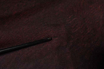 Maroon Polyester Crew Neck Pullover Sweater
