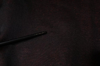 Maroon Polyester Crew Neck Pullover Sweater