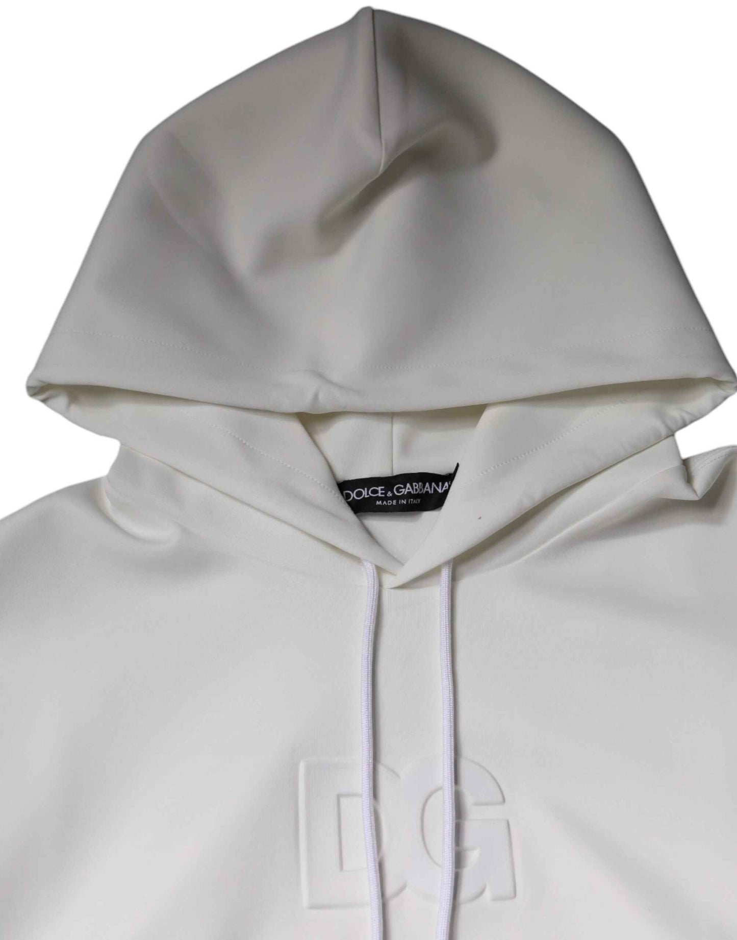 White DG Logo Hooded Men Sweatshirt Sweater