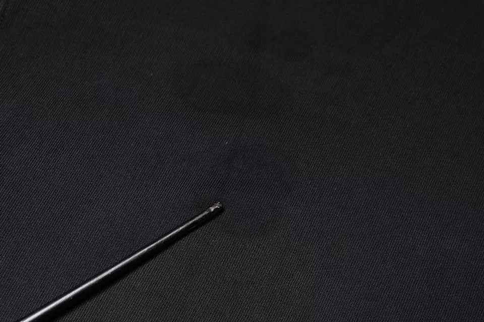 Black Logo Plaque Hooded Full Zip Sweater