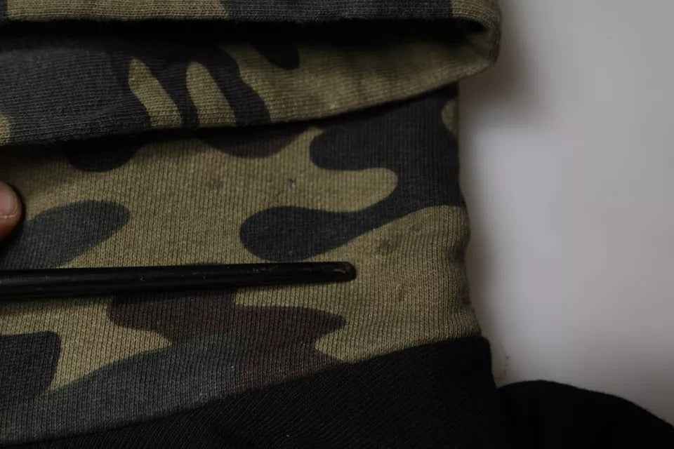 Black Camouflage Hooded Sweatshirt Sweater