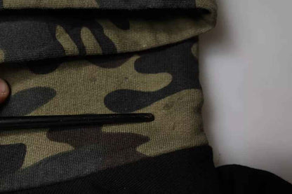 Black Camouflage Hooded Sweatshirt Sweater