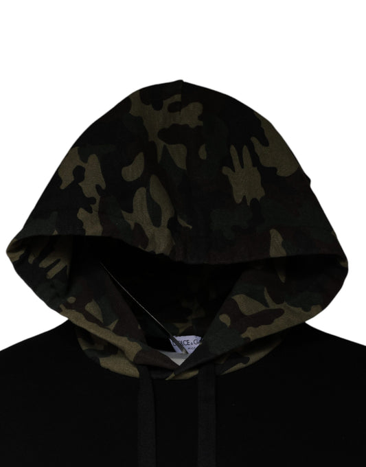 Black Camouflage Hooded Sweatshirt Sweater