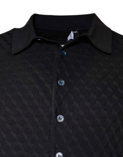 Multicolor Silk Button Down Collared T-shirt