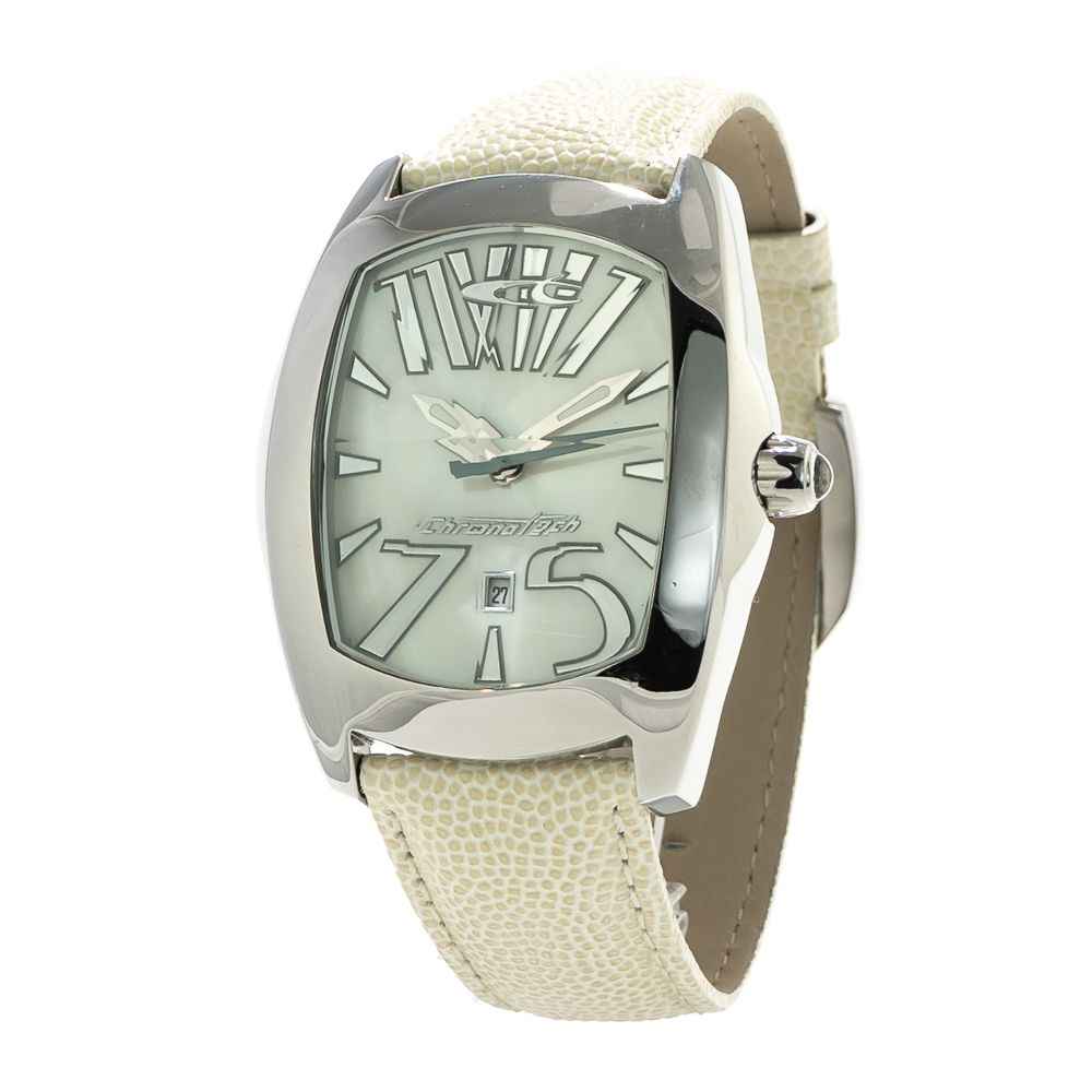 White Leather Dress Watch