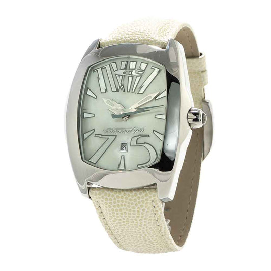 White Leather Dress Watch