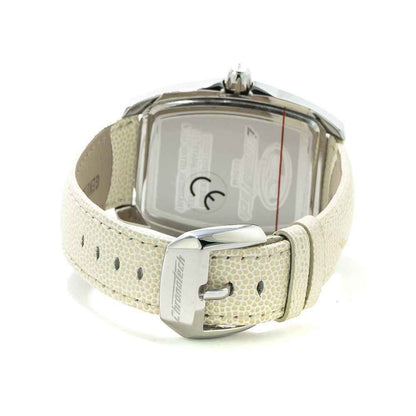 White Leather Dress Watch