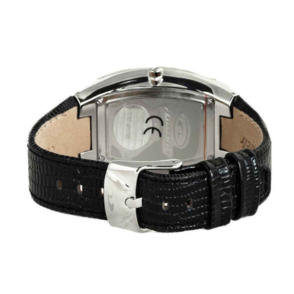 Black Leather Dress Watch