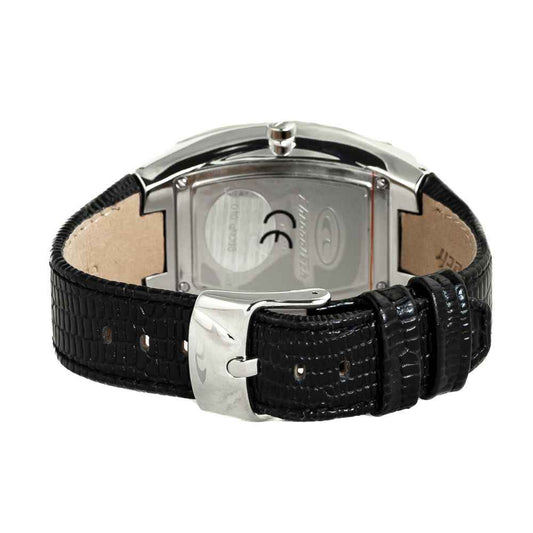 Black Leather Dress Watch