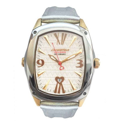 Gold Leather Dress Watch
