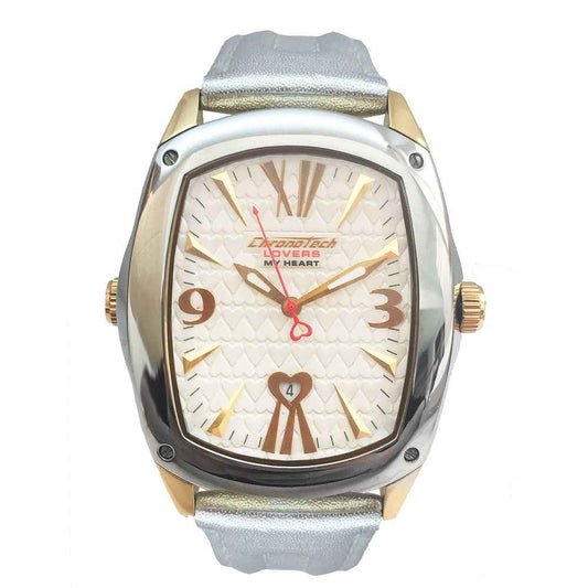 Gold Leather Dress Watch