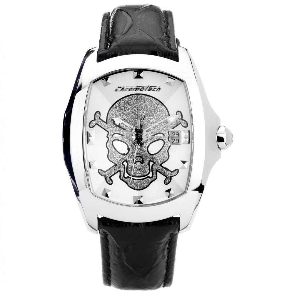 Black Leather Dress Watch