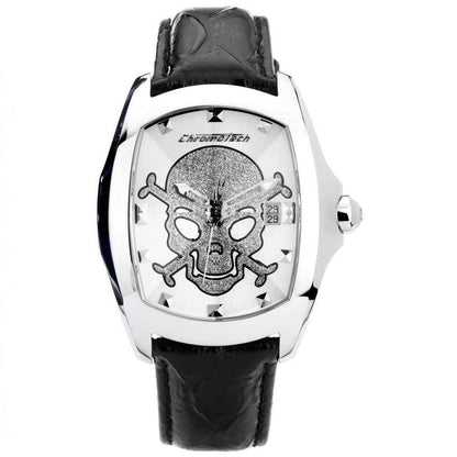 Black Leather Dress Watch