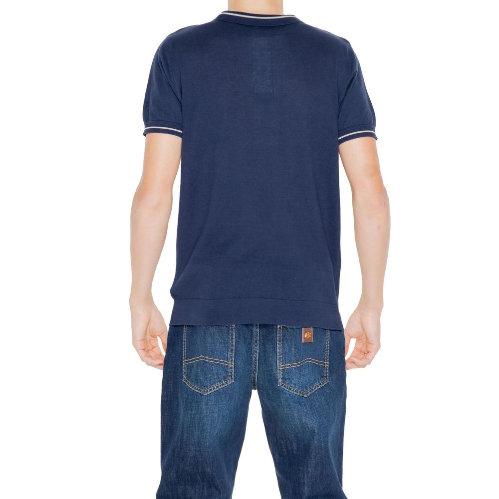 Blue Cotton Shortsleeve Shirt