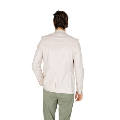 Beige Cotton Blazer