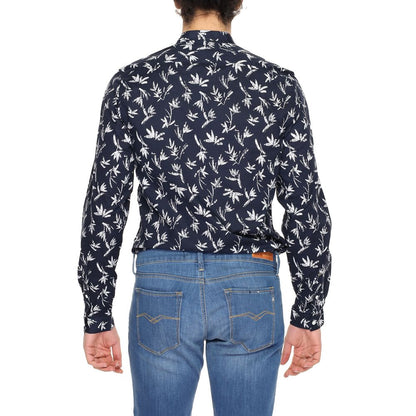 Blue Cotton Pattern Shirt