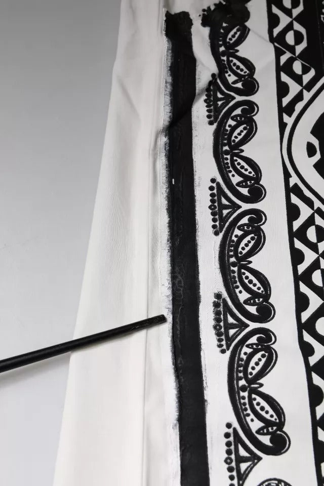 White Bandana Print Cotton Short Sleeves T-shirt