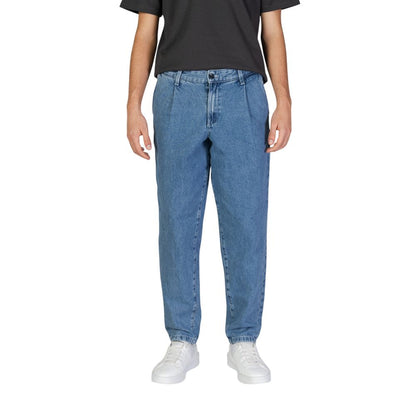 Blue Cotton Relaxed Fit Jeans