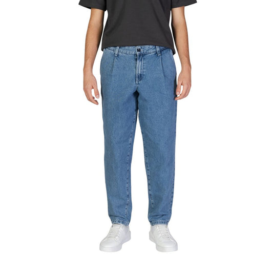 Blue Cotton Relaxed Fit Jeans