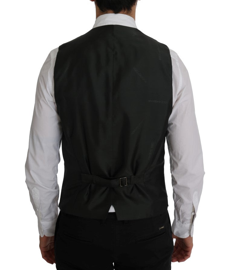 Black STAFF Cotton Striped Vest Dolce & Gabbana